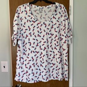 Lane Bryant pineapple tee size 26/28